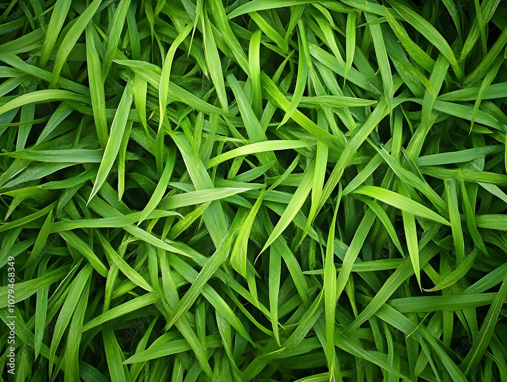 A close-up view of vibrant green grass blades, creating a lush and natural texture. A close-up view of vibrant green grass blades, creating a lush and natural texture.