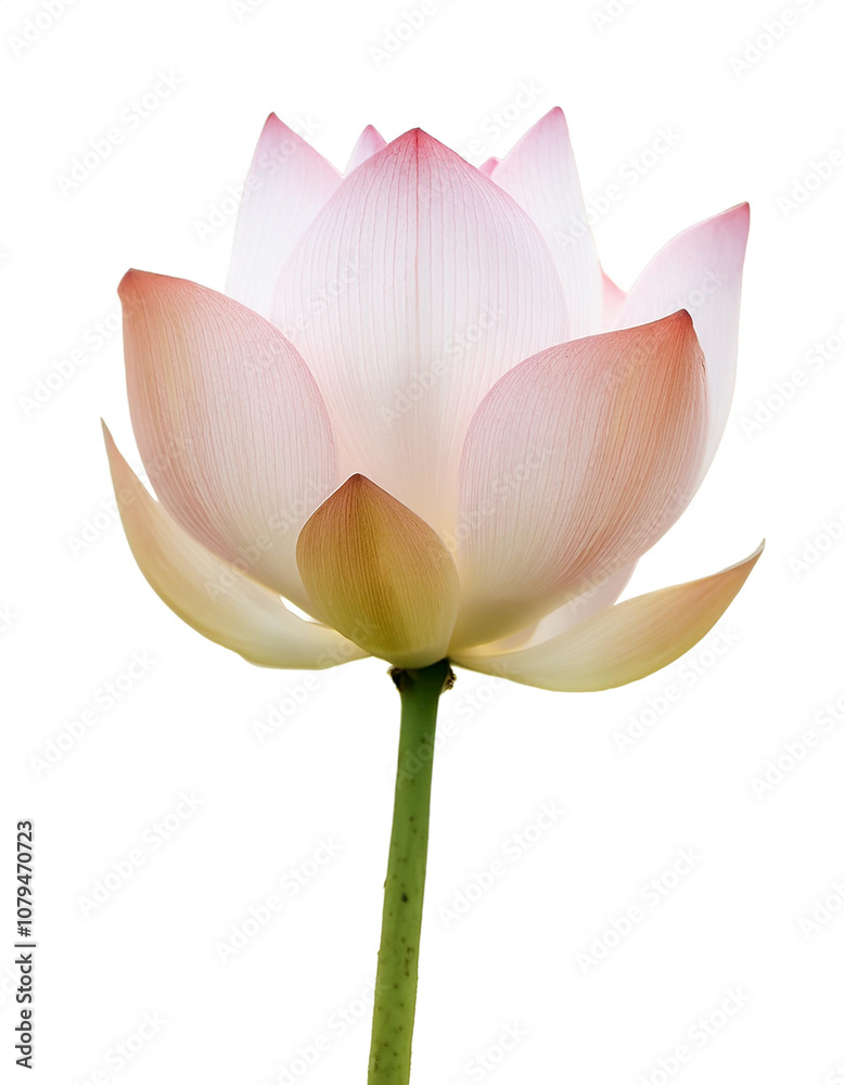 Fototapeta premium Fresh Lotus flower isolated white