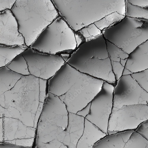 Fractured Surface with Contrasting Cracks photo