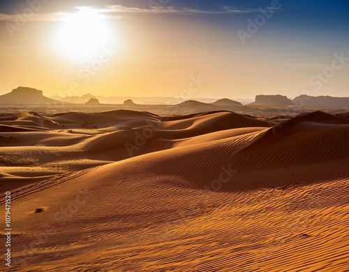 The Vast Sand Dunes and Remote Desert Landscapes of the Empty Quarter, Saudi Arabia, Stretching Across the Arabian Peninsula with a Sense of Timeless Isolation and Natural Beauty