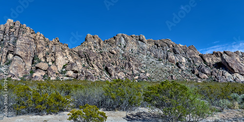 Very unique geological rock formations make up the Hueco Tanks State Park in El Paso County, Texas.