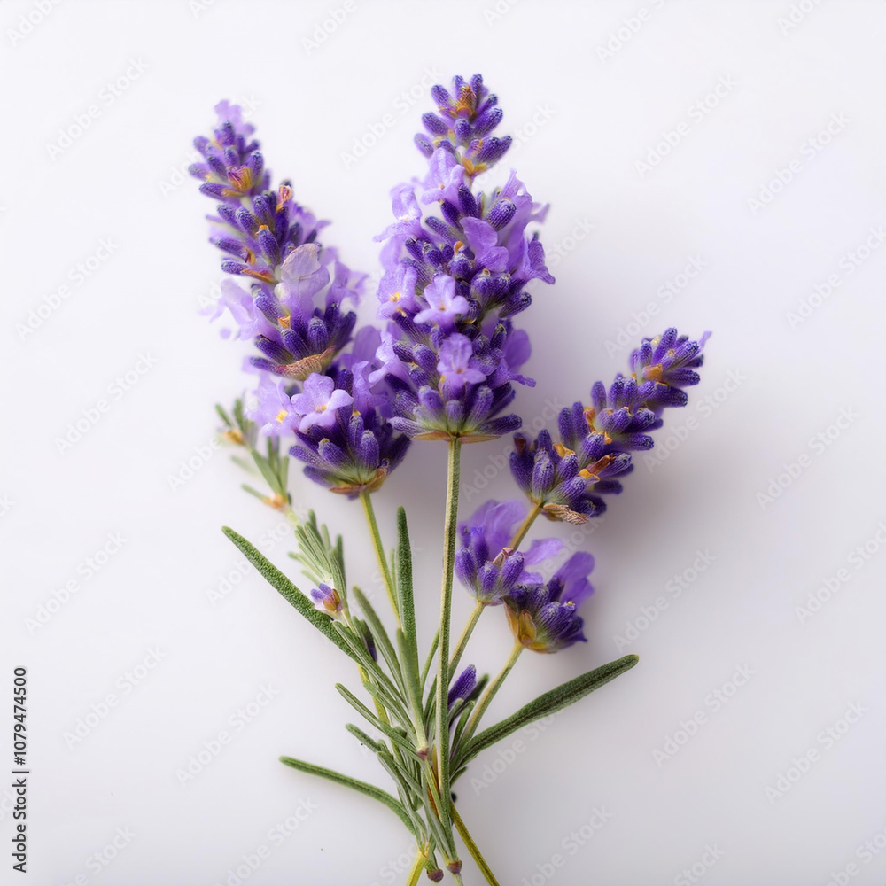 Fresh Lavender flower isolated white Fresh Lavender flower isolated white