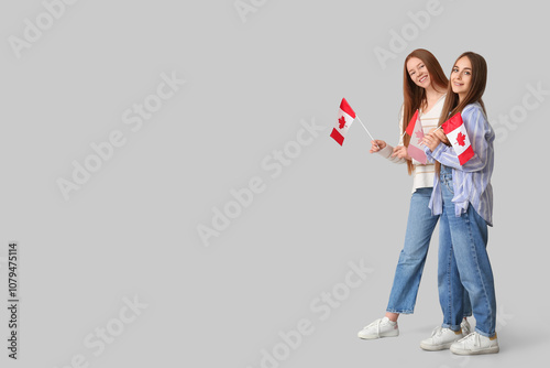 Female students with flags ...