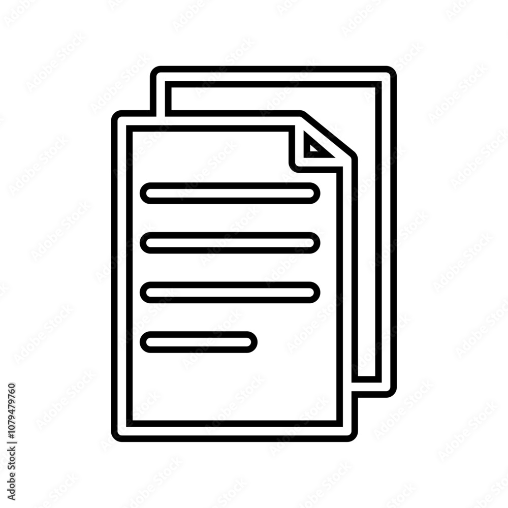 File Icon Single Thin line vector art set File Icon Single Thin line vector art set