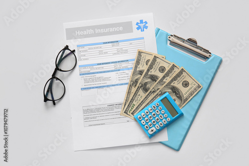 Health insurance form, calc...