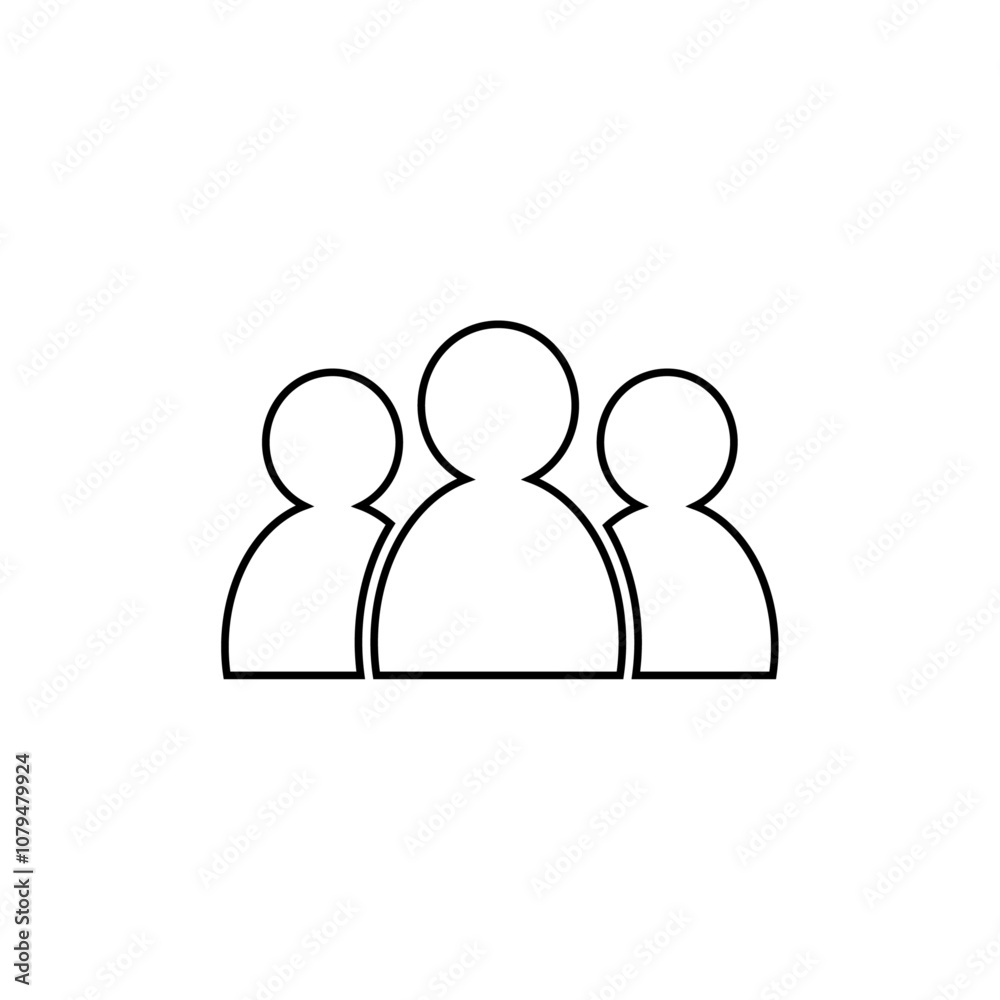 Group Icon Single Thin line vector art set Group Icon Single Thin line vector art set