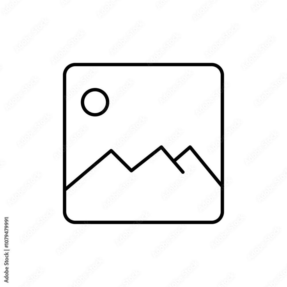 Image Icon Single Thin line vector art set Image Icon Single Thin line vector art set