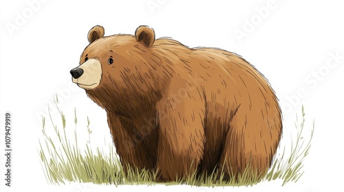 Cartoon Depiction of a Bear photo