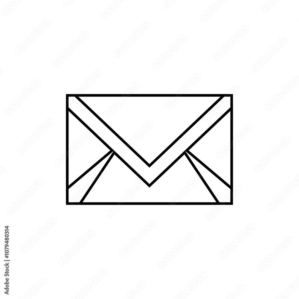 Mail Icon Single Thin line vector art set Mail Icon Single Thin line vector art set
