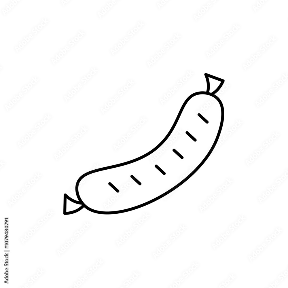 Sausage Icon Single Thin line vector art set Sausage Icon Single Thin line vector art set