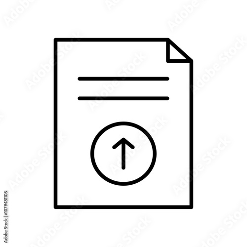 Upload Icon Single Thin line vector art set