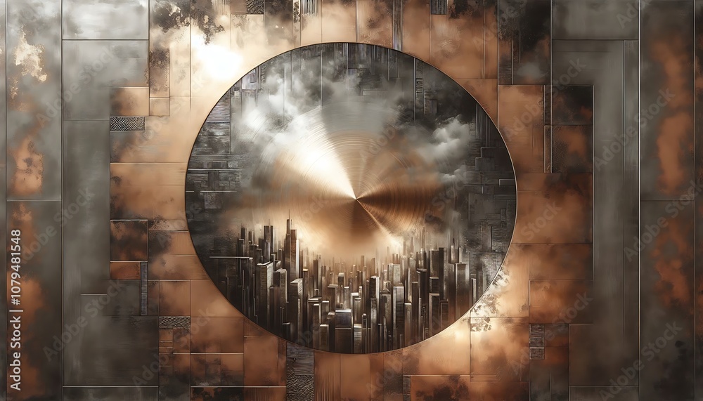 Fototapeta premium Rich charcoal texture bronze metallic finish, perfect for an industrial yet luxurious background.