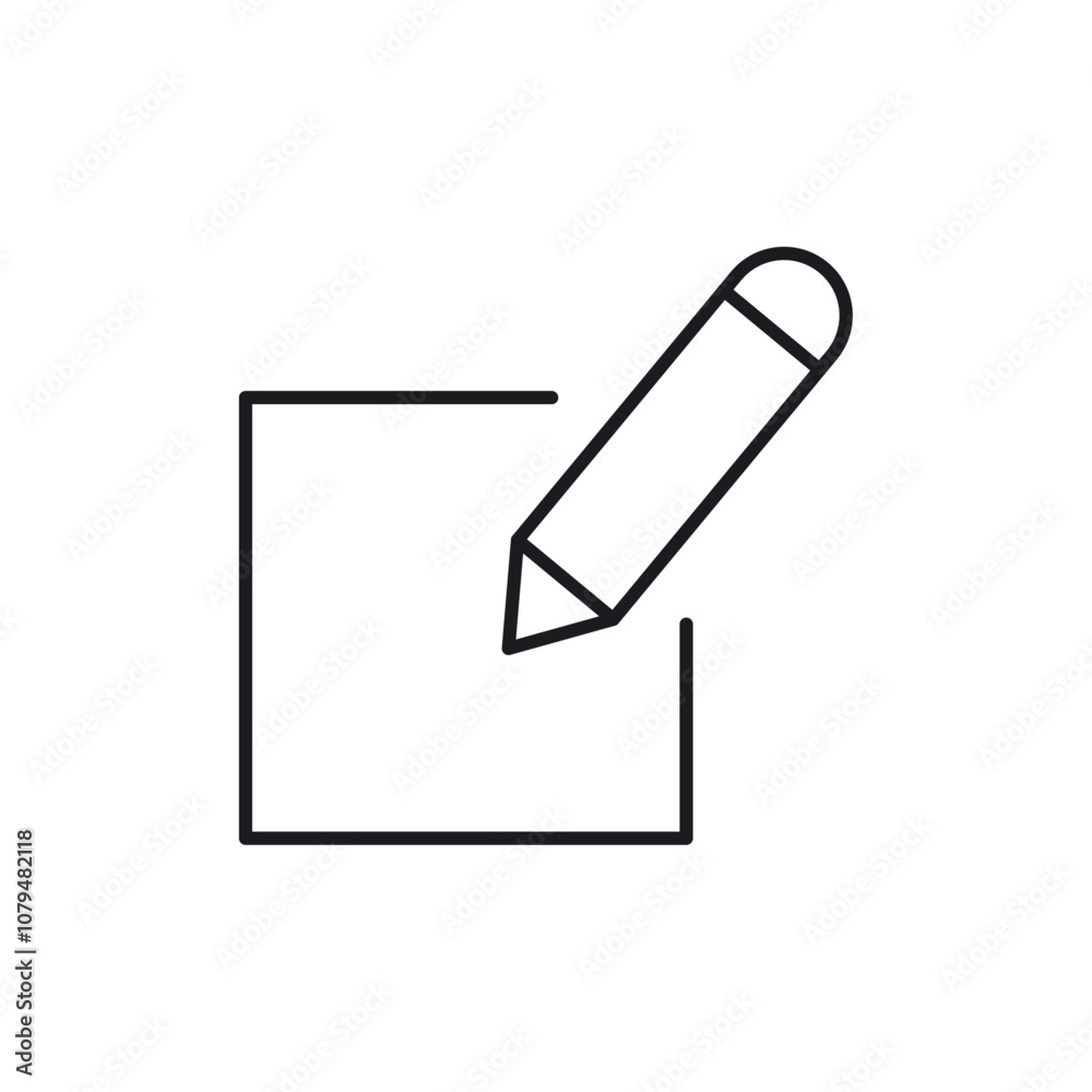 Edit Button Icon Single Thin line vector art set Edit Button Icon Single Thin line vector art set