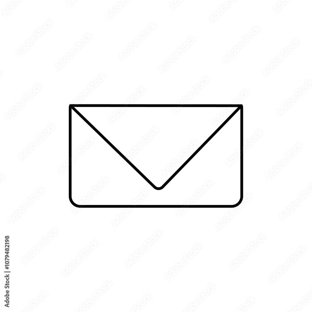 Email Button Icon Single Thin line vector art set Email Button Icon Single Thin line vector art set