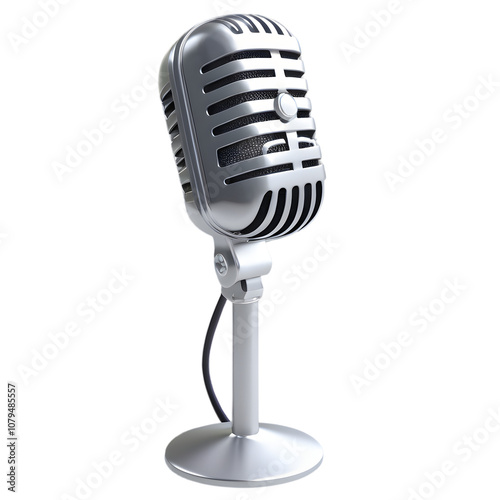 Vintage microphone illustration