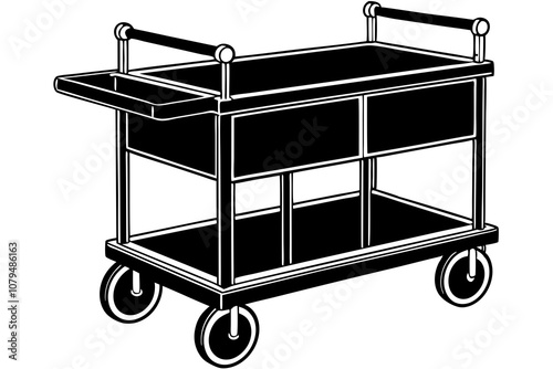  Trolley isolated on white background vector art illustration photo