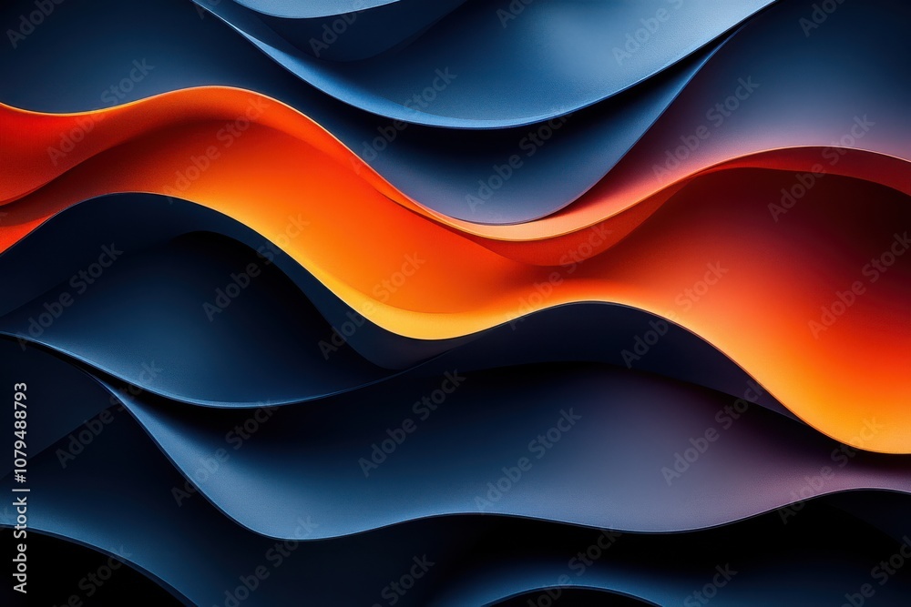 Fototapeta premium Abstract Blue and Orange Gradient Wallpaper.