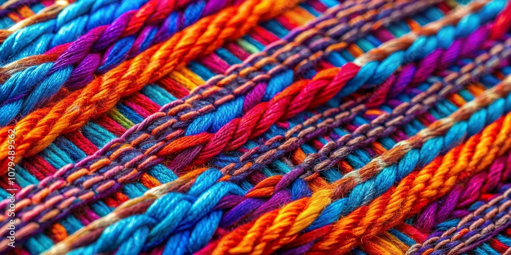 Intertwined Colors A Close-up of Vibrant Threads, Texture, Art, Craft Intertwined Colors A Close-up of Vibrant Threads, Texture, Art, Craft