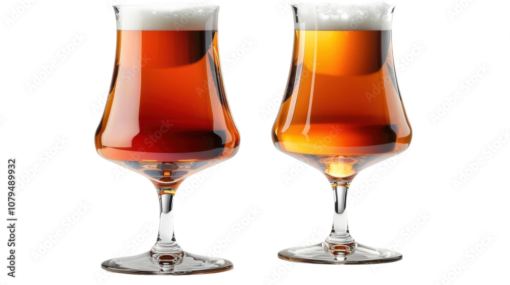 Beer glasses on white transparent background
Beer glasses on white transparent background