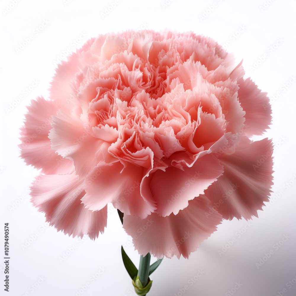 Fresh Carnation flower isolated white Fresh Carnation flower isolated white