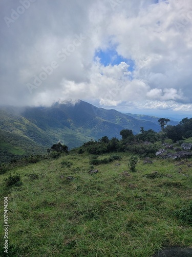 clouds over mountain