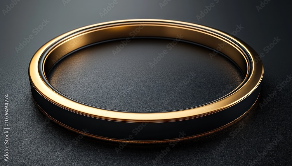 Golden Ring on Black Background Golden Ring on Black Background