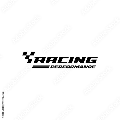 Modern Racing flag Logo Design. simple design race flag logo template	
