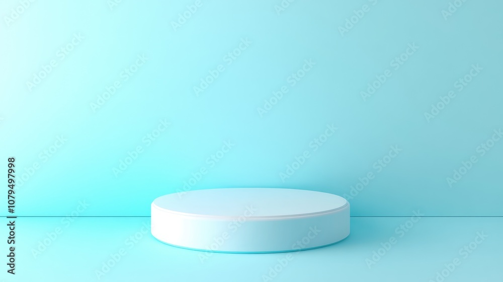 Round product stand display mockup in 3D render Round product stand display mockup in 3D render