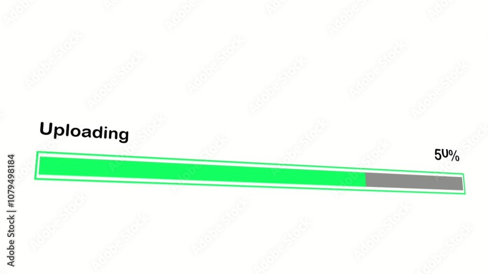 Uploading Progress Bar Animation with white screen Uploading Progress Bar Animation with white screen