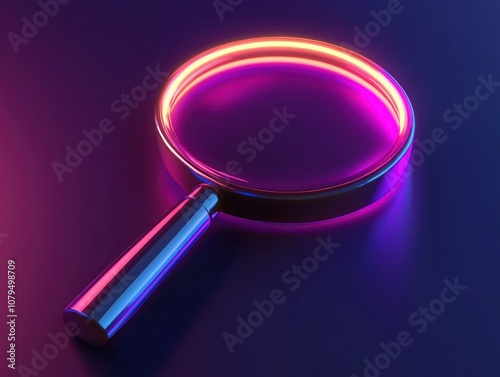 Neon Magnifying Glass