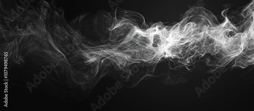 Abstract Smoke Of Joss Stickon Black Background photo