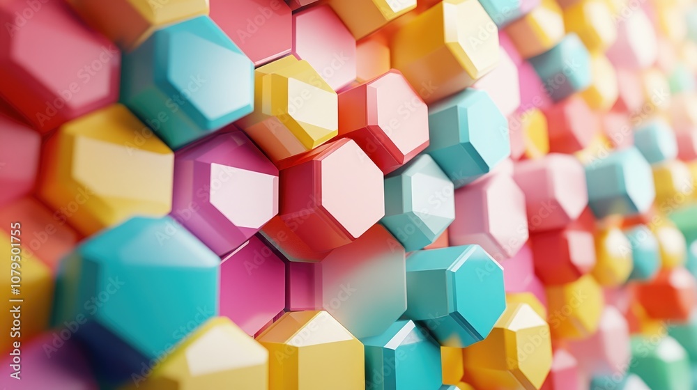 Hexagonal abstract backdrop featuring 3D illustration with high resolution graphics Hexagonal abstract backdrop featuring 3D illustration with high resolution graphics