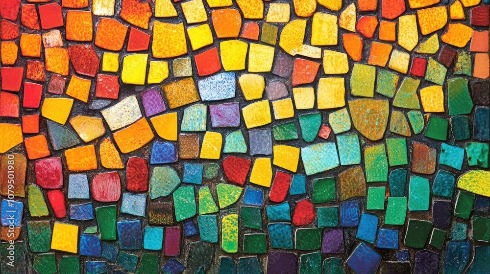 Vibrant vertical mosaic design ideal for backgrounds and artistic projects