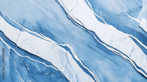 Wallpaper Mural A blue backdrop featuring a white striped marble design Torontodigital.ca