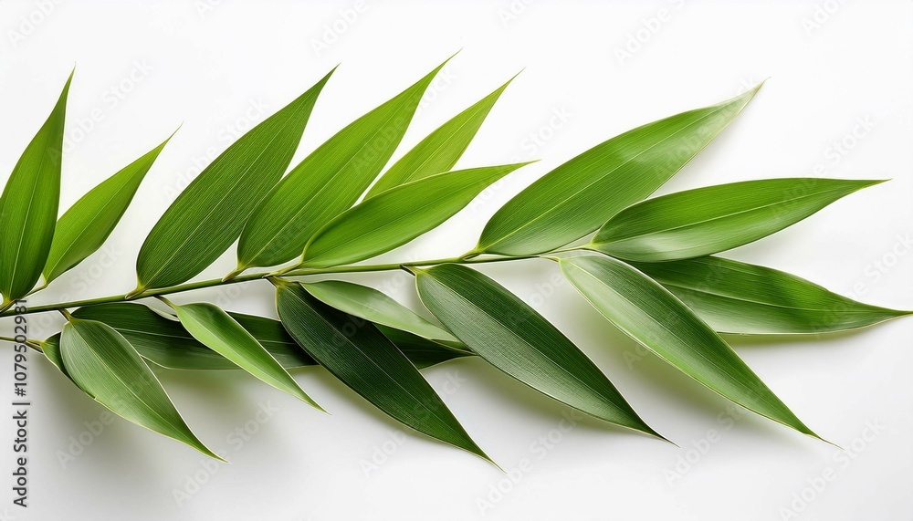 Obraz premium green leaves isolated on white