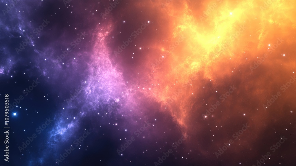 Naklejka premium Fractal background featuring nebulosity in a 3D cartoon rendering