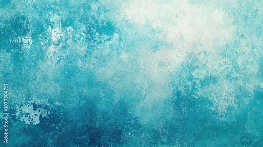 Gentle strokes and soft textures in turquoise and light blue create a tranquil atmosphere reminiscent of a frosted surface or peaceful ocean Gentle strokes and soft textures in turquoise and light blue create a tranquil atmosphere reminiscent of a frosted surface or peaceful ocean