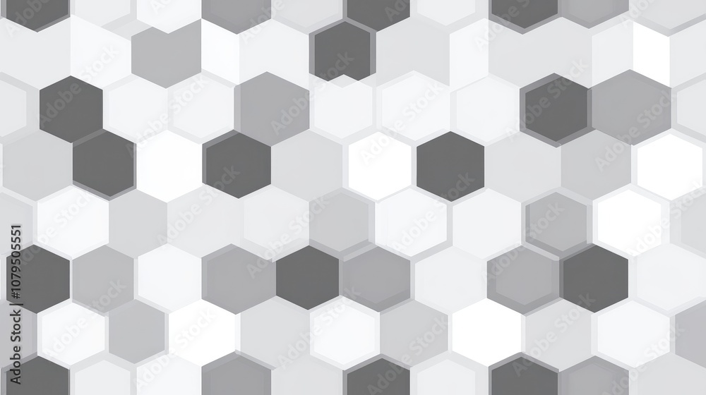 Seamless background in grey and white hexagon pattern Seamless background in grey and white hexagon pattern