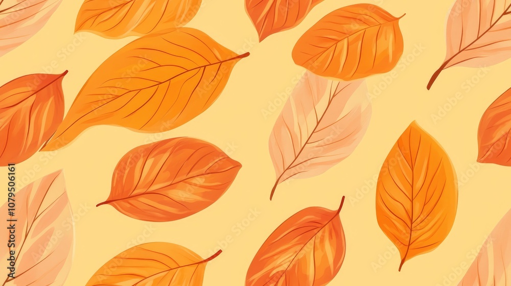 Seamless leaf pattern design Seamless leaf pattern design