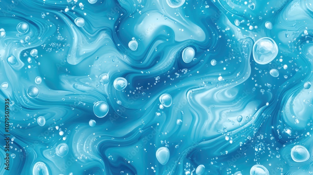 Seamless pattern of blurred blue water ripples with splashes and bubbles perfect for background design Seamless pattern of blurred blue water ripples with splashes and bubbles perfect for background design