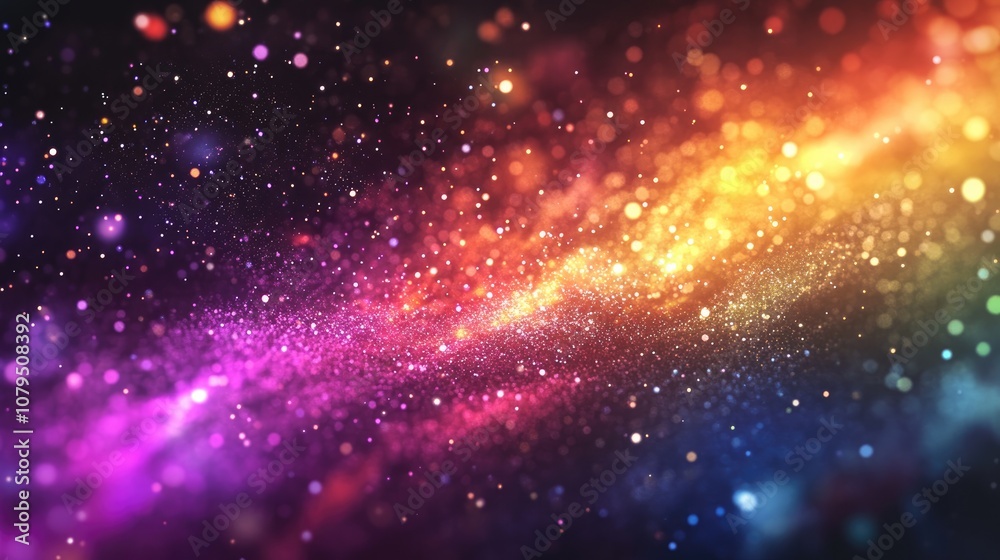 Abstract background in a 3D cartoon rendering for a galaxy spectrum concept The numerous colors symbolize many stars derived from a rainbow palette creating a vibrant and colorful backdrop against Abstract background in a 3D cartoon rendering for a galaxy spectrum concept The numerous colors symbolize many stars derived from a rainbow palette creating a vibrant and colorful backdrop against