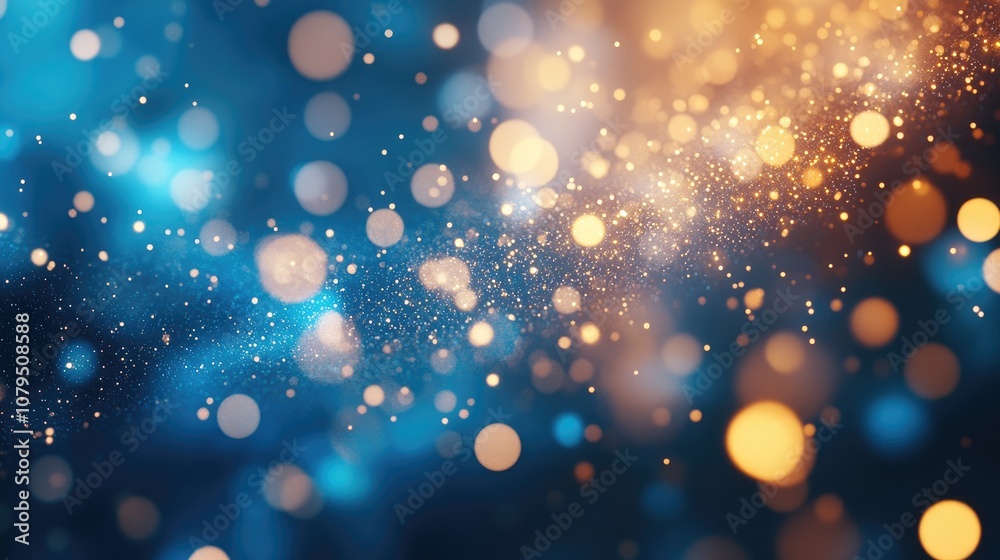 Abstract light bokeh background in deep blue color created with 3D cartoon rendering Abstract light bokeh background in deep blue color created with 3D cartoon rendering