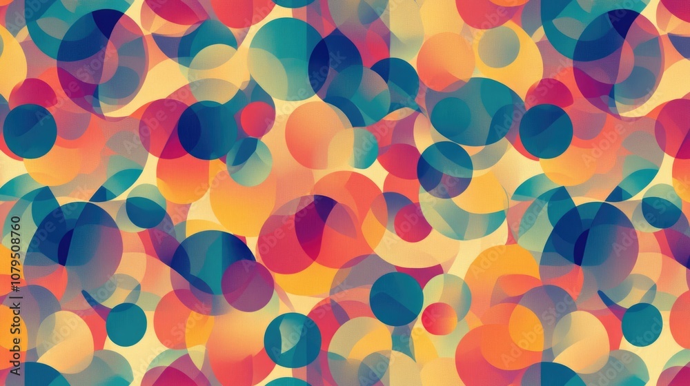 Seamless pattern of decorative abstract geometric ornaments in vibrant colors ideal for fabric or wallpaper design