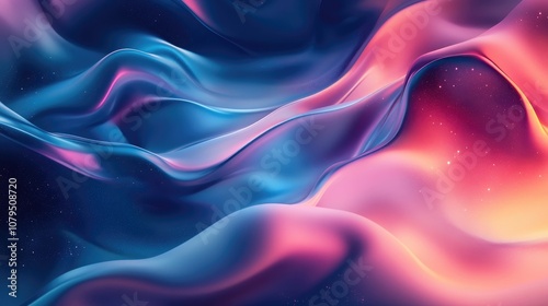 Wallpaper Mural Abstraction space background with mystical light in a 3D cartoon rendering for design Torontodigital.ca