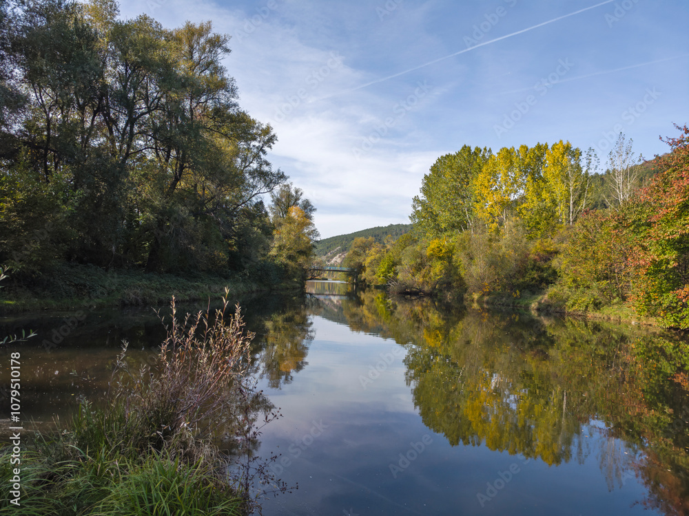 Iskar river near Pancharevo lake, Bulgaria Iskar river near Pancharevo lake, Bulgaria