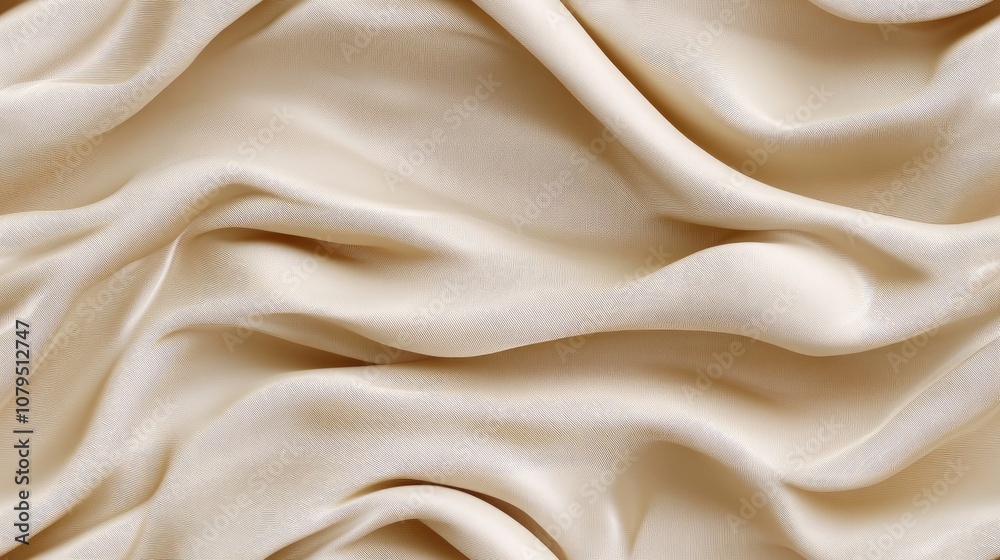 Obraz premium Seamless smooth wavy folded textile texture