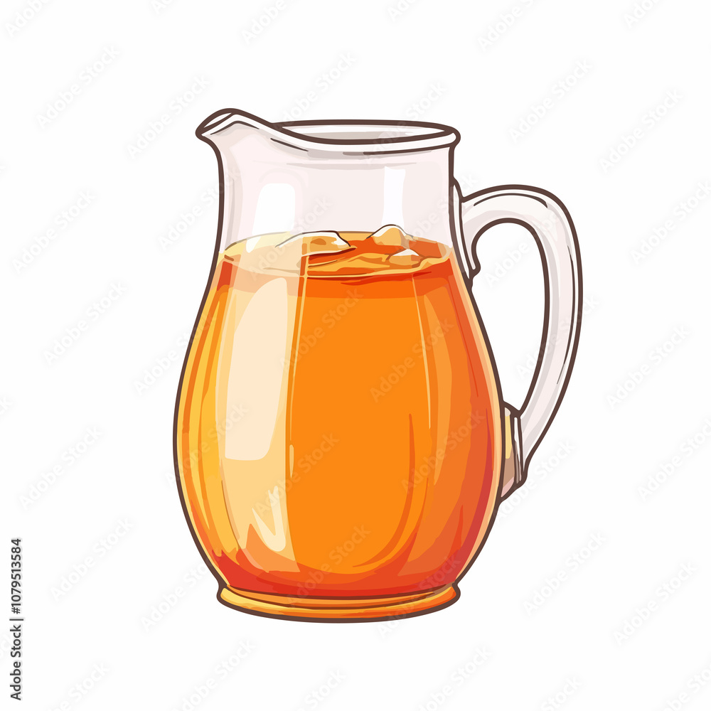Elegant Jug with Beverage Icon Vector Illustration Elegant Jug with Beverage Icon Vector Illustration