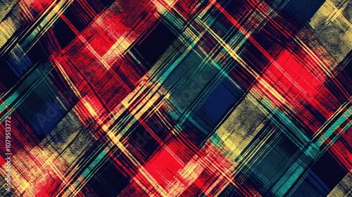 Tartan plaid fabric seamless background pattern for textile