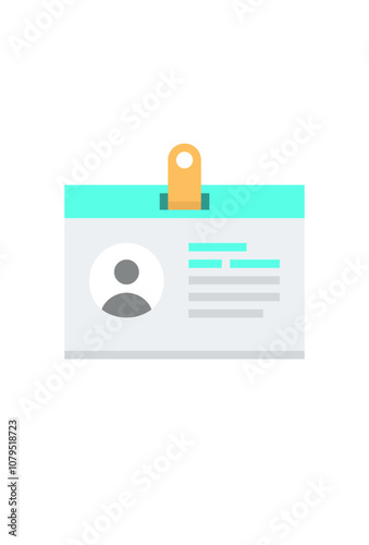 vector icon name tag for identity. identification tag