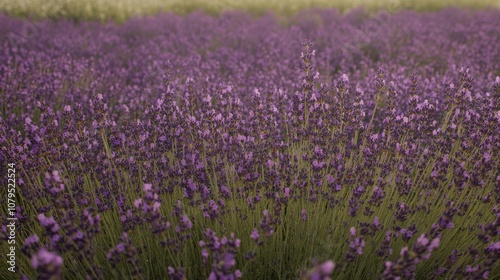 A field of purple lavender flowers in full bloom, with a soft focus background.